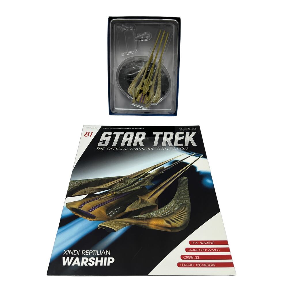 Eaglemoss 2017 Star Trek Xindi-Reptilian Warship Diecast Starship 81 w/ Magazine